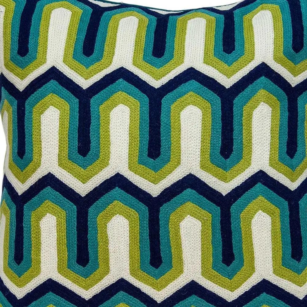 20" X 7" X 20" Handmade Transitional Multicolored Pillow Cover With Poly Insert - Homeroots - Flyclothing LLC