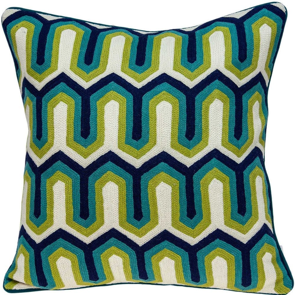 20" X 7" X 20" Handmade Transitional Multicolored Pillow Cover With Poly Insert - Homeroots - Flyclothing LLC