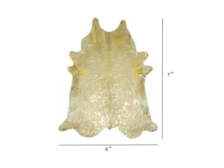 6 Ft Gold Devore Brindled Cowhide Rug - Homeroots - Flyclothing LLC