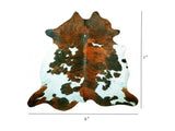 6 Ft Tri-Colored Brindled Cowhide Rug - Homeroots - Flyclothing LLC