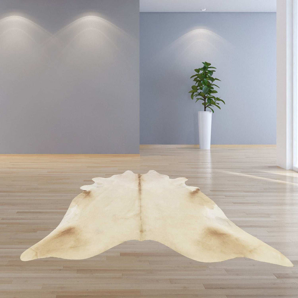 6' Blush Brindled Natural Cowhide Rug - Homeroots - Flyclothing LLC