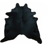 6 Ft Black Dyed Brindled Cowhide Rug - Homeroots - Flyclothing LLC