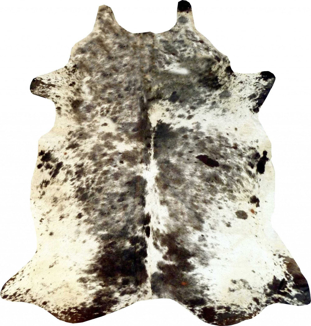 6 Ft Black And White Brindled Cowhide Rug - Homeroots - Flyclothing LLC