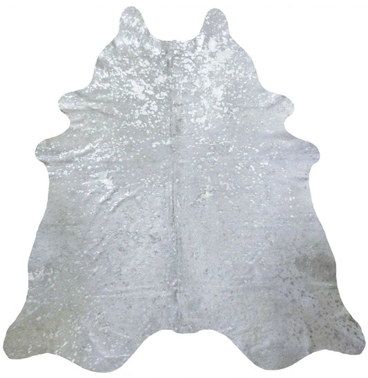6.5 Ft Silver Devore Brindled Cowhide Rug - Homeroots - Flyclothing LLC