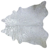 6.5 Ft Silver Devore Brindled Cowhide Rug - Homeroots - Flyclothing LLC