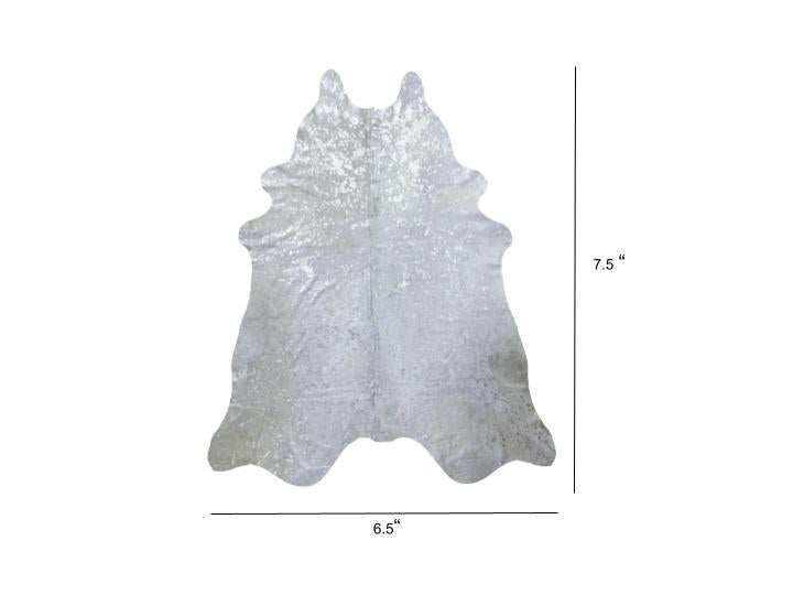 6.5 Ft Silver Devore Brindled Cowhide Rug - Homeroots - Flyclothing LLC