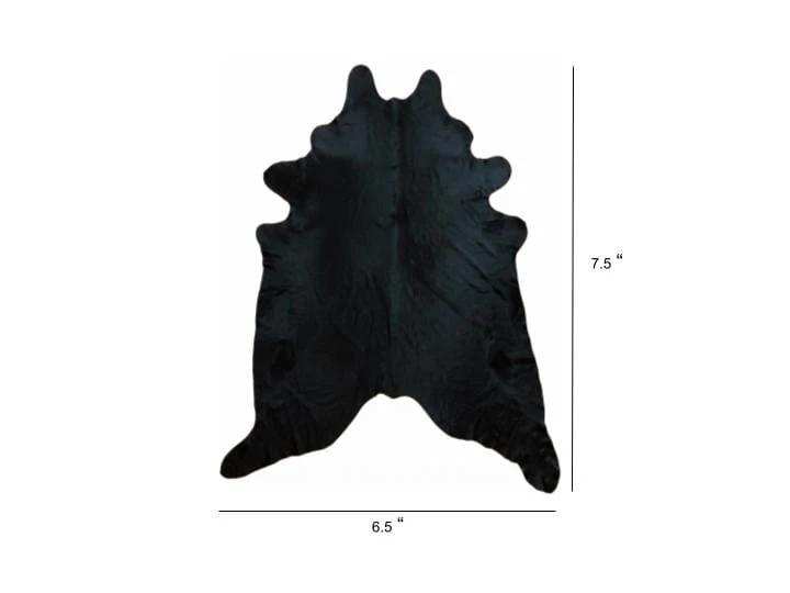 6' X 7' Black Cowhide Handmade Area Rug - Homeroots - Flyclothing LLC