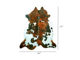 6.5 Ft Tri-Colored Brindled Cowhide Rug - Homeroots - Flyclothing LLC