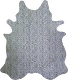 6 Ft Black And White Cheetah Stenciled Cowhide Rug - Homeroots - Flyclothing LLC