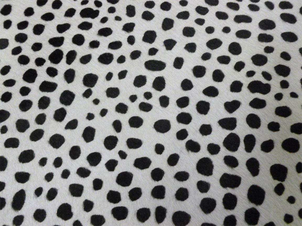 6 Ft Black And White Cheetah Stenciled Cowhide Rug - Homeroots - Flyclothing LLC