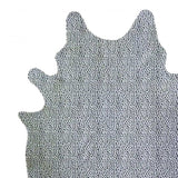 6 Ft Black And White Cheetah Stenciled Cowhide Rug - Homeroots - Flyclothing LLC