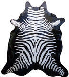 6 Ft Stenciled Reverse Zebra Cowhide Rug - Homeroots - Flyclothing LLC
