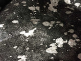 6 Ft Silver Devore On Black Stenciled Cowhide Rug - Homeroots - Flyclothing LLC