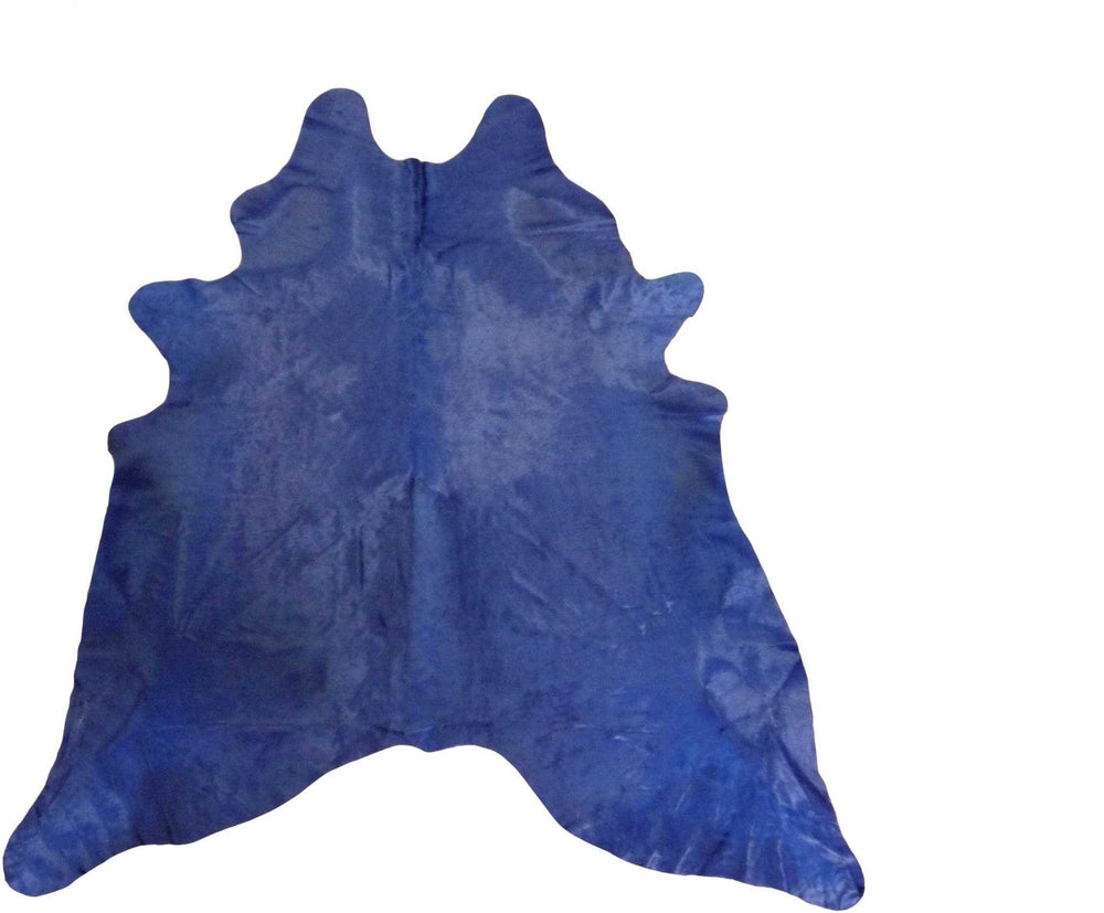 6 Ft Navy Dyed Stenciled Cowhide Rug - Homeroots - Flyclothing LLC