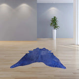 6 Ft Navy Dyed Stenciled Cowhide Rug - Homeroots - Flyclothing LLC