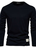 Men's Round Neck Long Sleeve T-Shirt - Trendsi - Flyclothing LLC