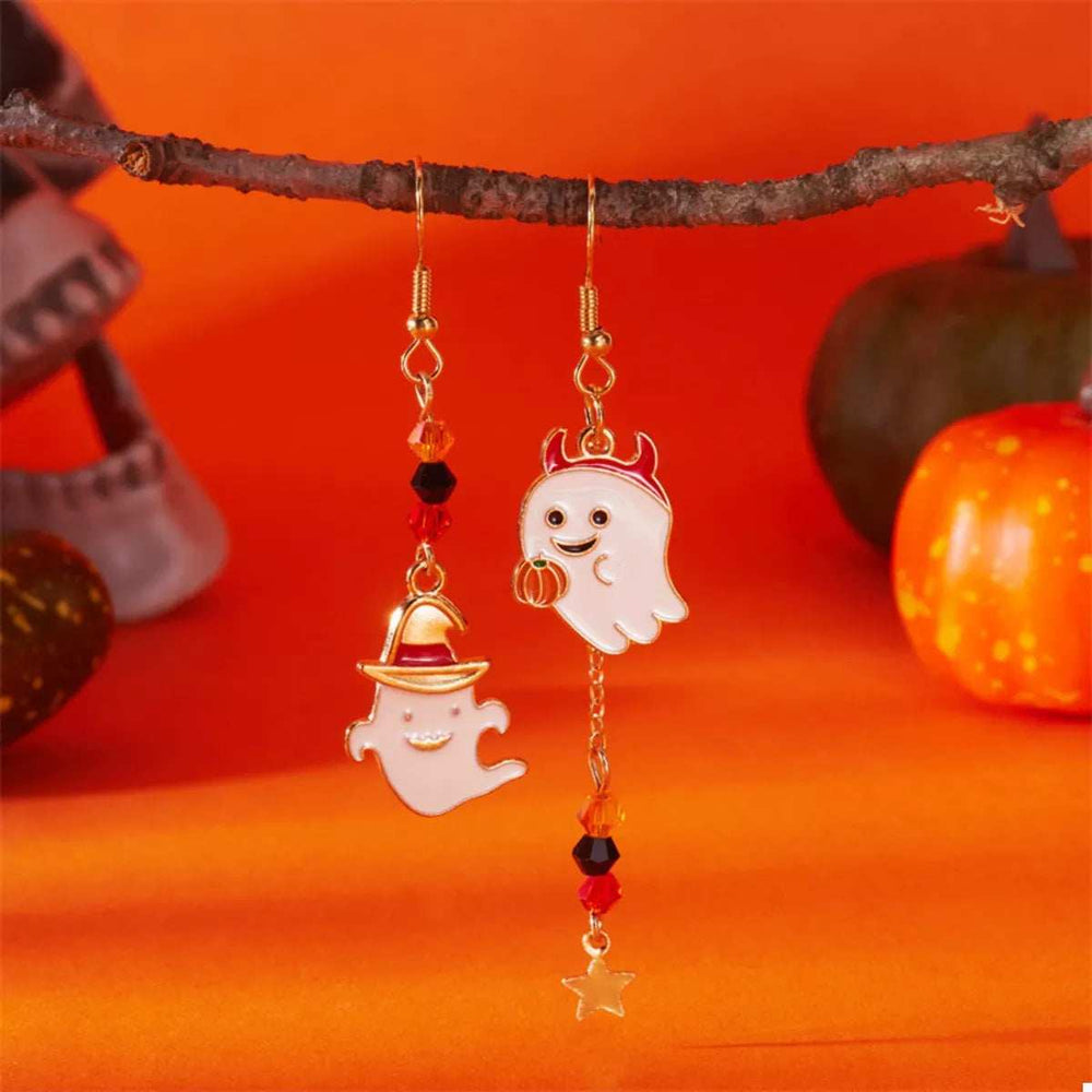 Halloween Ghost Pumpkin Drop Earrings - Trendsi - Flyclothing LLC
