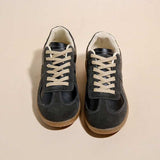 Lace Up Round Toe Flat Sneakers - Trendsi - Flyclothing LLC