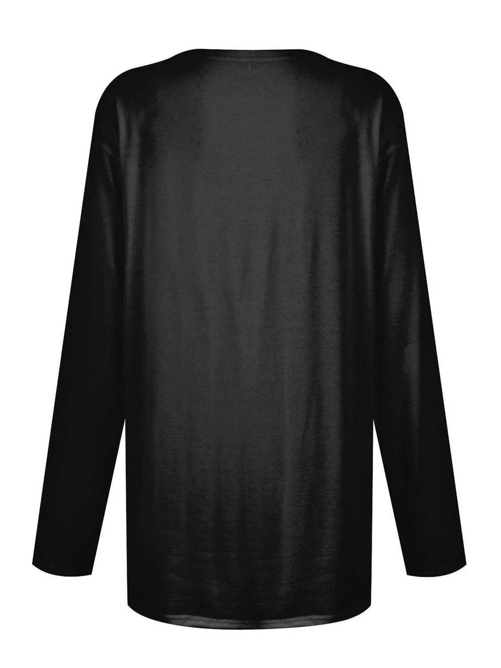 Full Size Pocketed Round Neck Long Sleeve T-Shirt - Trendsi - Flyclothing LLC