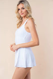 White Birch Sleeveless Performance Knit Swim Dress - Trendsi - Flyclothing LLC