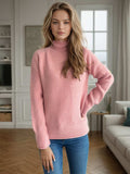 Turtleneck Long Sleeve Sweater - Trendsi - Flyclothing LLC
