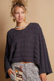 POL Round Neck Cable Knit Cropped Sweater - Trendsi - Flyclothing LLC