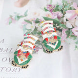 Rhinestone Alloy Santa Earrings - Trendsi - Flyclothing LLC