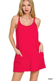 Zenana Cami Mini Dress with Built-in Romper Liner - Trendsi - Flyclothing LLC
