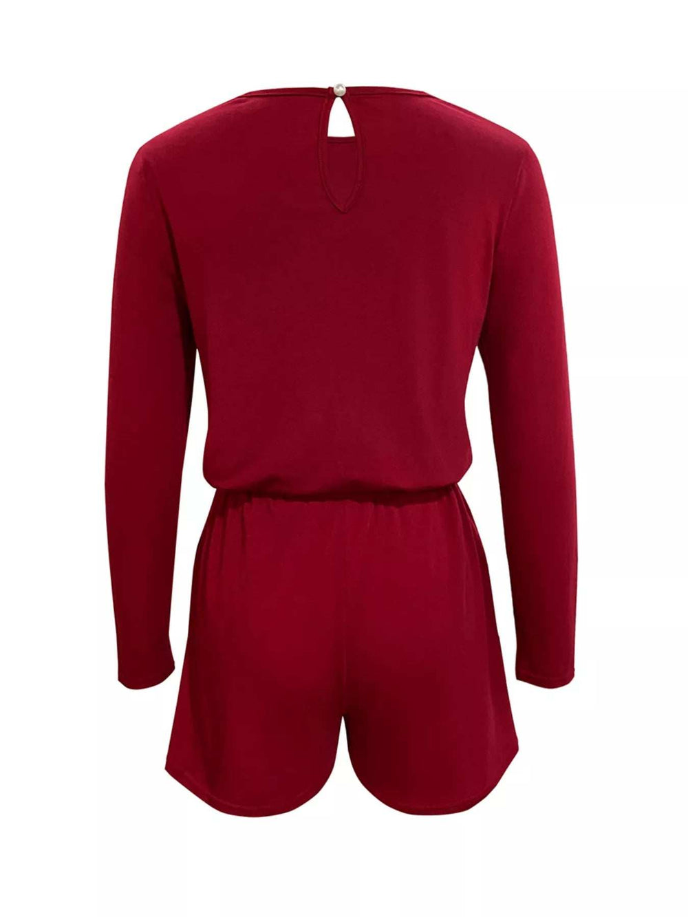 Long Sleeve Drawstring Romper - Trendsi - Flyclothing LLC