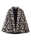 Leopard Open Front Long Sleeve Outerwear - Trendsi - Flyclothing LLC