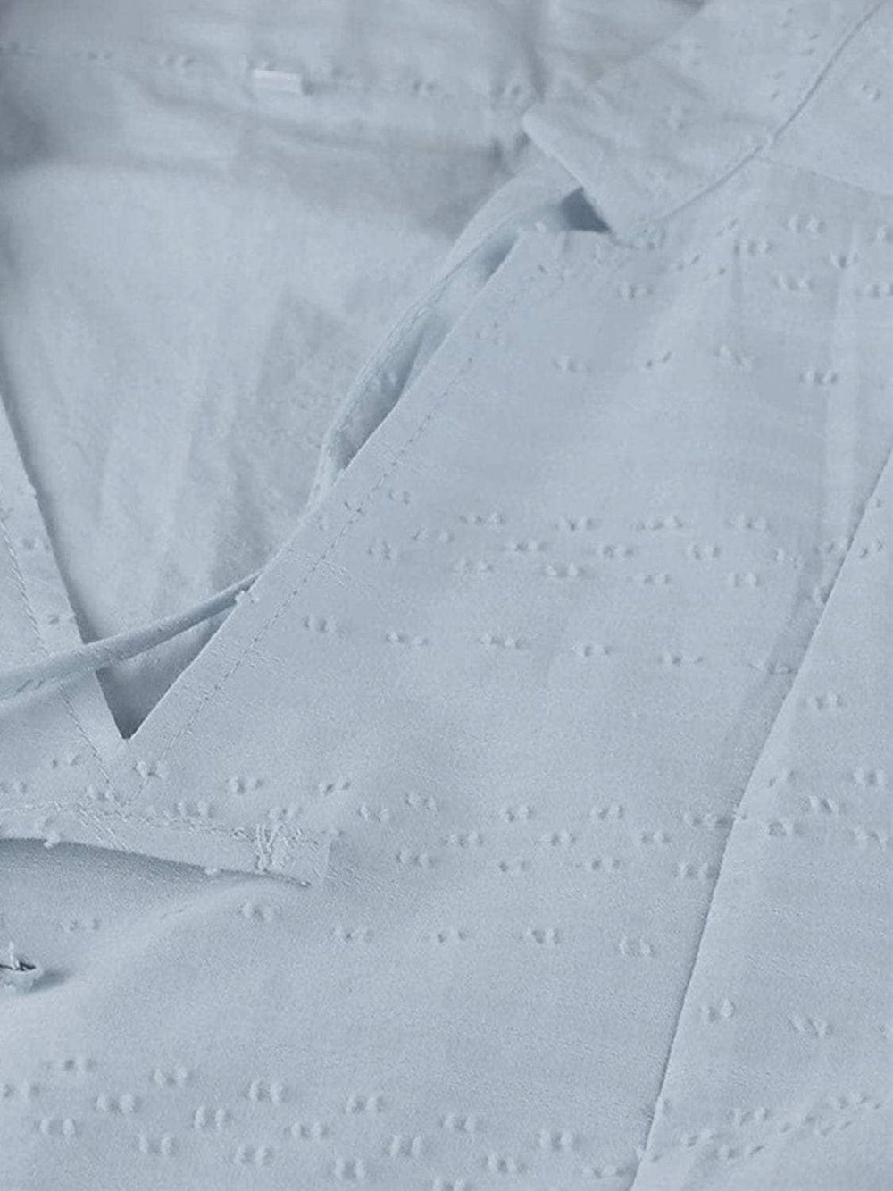 Full Size Tied Three-Quarter Sleeve Mini Dress - Trendsi - Flyclothing LLC