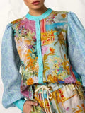 Printed Button Up Shirt and Shorts Set - Trendsi - Flyclothing LLC