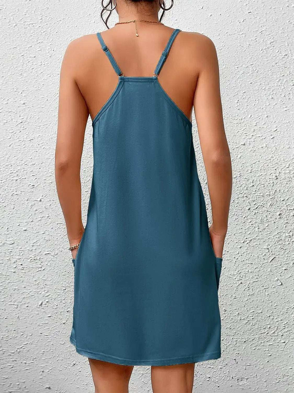 Pocketed Scoop Neck Cami Dress - Trendsi - Flyclothing LLC