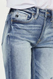 Kancan High Rise Cuffed Straight Jeans - Trendsi - Flyclothing LLC