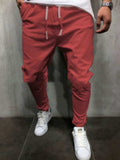 Men's Plus Size Drawstring Cropped Slim Pants - Trendsi - Flyclothing LLC