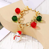 Christmas Santa Snowman Bracelet with Colorful Crystal - Trendsi - Flyclothing LLC