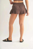MONO B Smocked High Waist Shorts - Trendsi - Flyclothing LLC