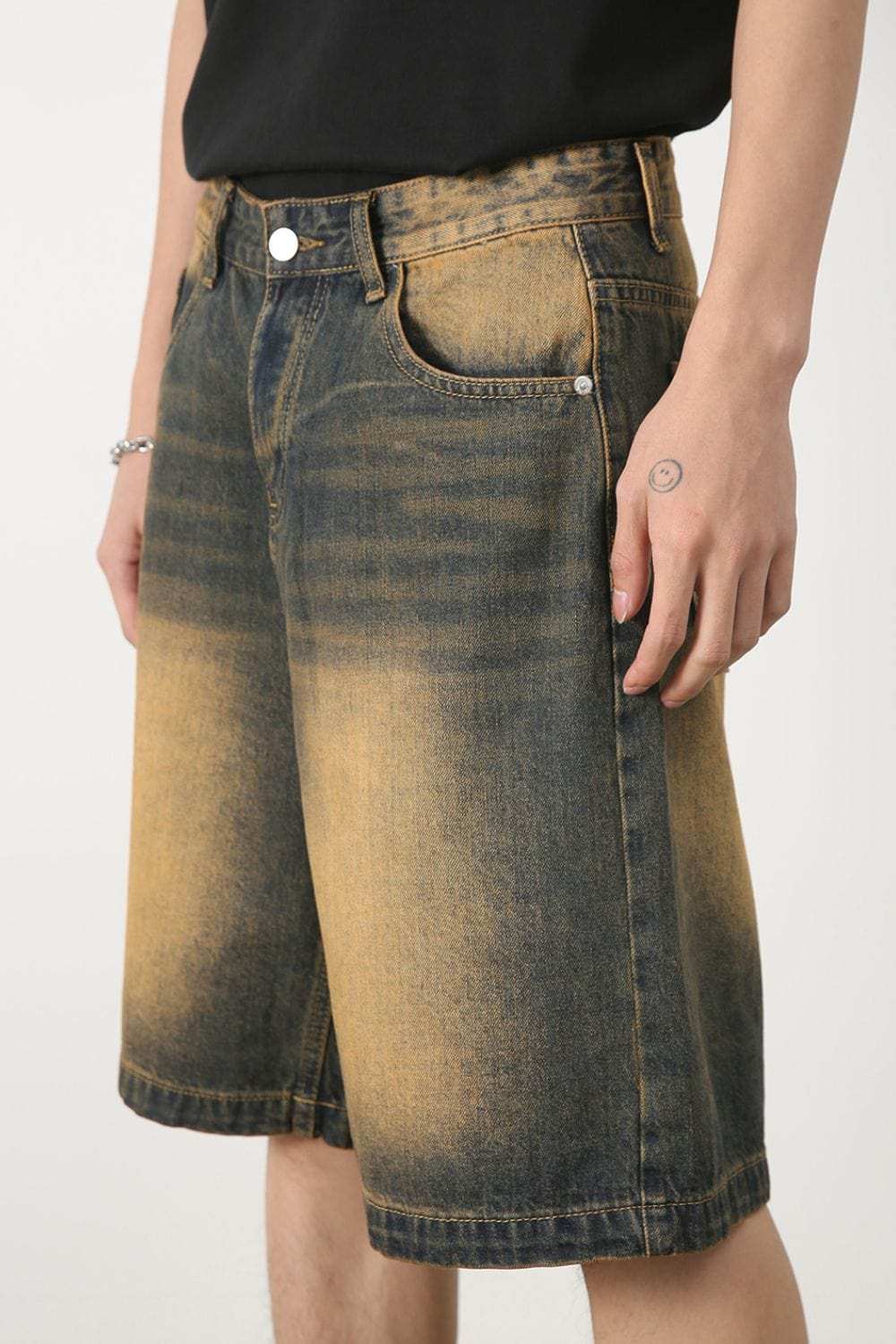 Men's Wasteland Style Demin Shorts with Pockets - Trendsi - Flyclothing LLC