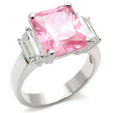 34102 - High-Polished 925 Sterling Silver Ring with AAA Grade CZ in Rose - Alamode - Flyclothing LLC