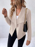 Collared Neck Long Sleeve Jacket - Trendsi - Flyclothing LLC