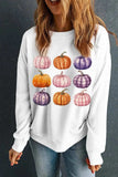 Pumpkin Graphic Long Sleeve Sweatshirt - Trendsi - Flyclothing LLC