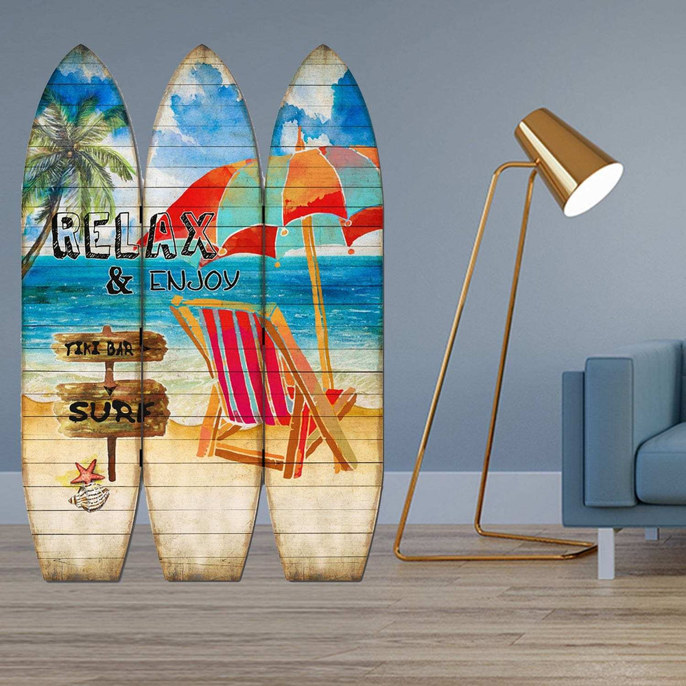 47X1X71 Multicolor Surfboard Screen - Homeroots - Flyclothing LLC