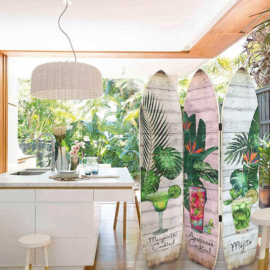 47 X 1 X 71 Multicolor Wood Surfboard Screen - Homeroots - Flyclothing LLC