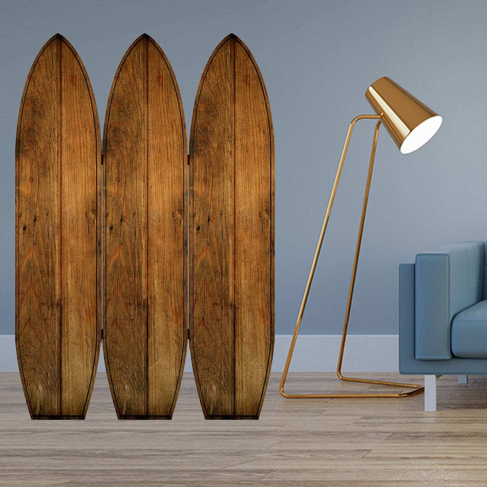 47 X 1 X 71 Brown Wood Coastal Surfboard Screen - Homeroots - Flyclothing LLC