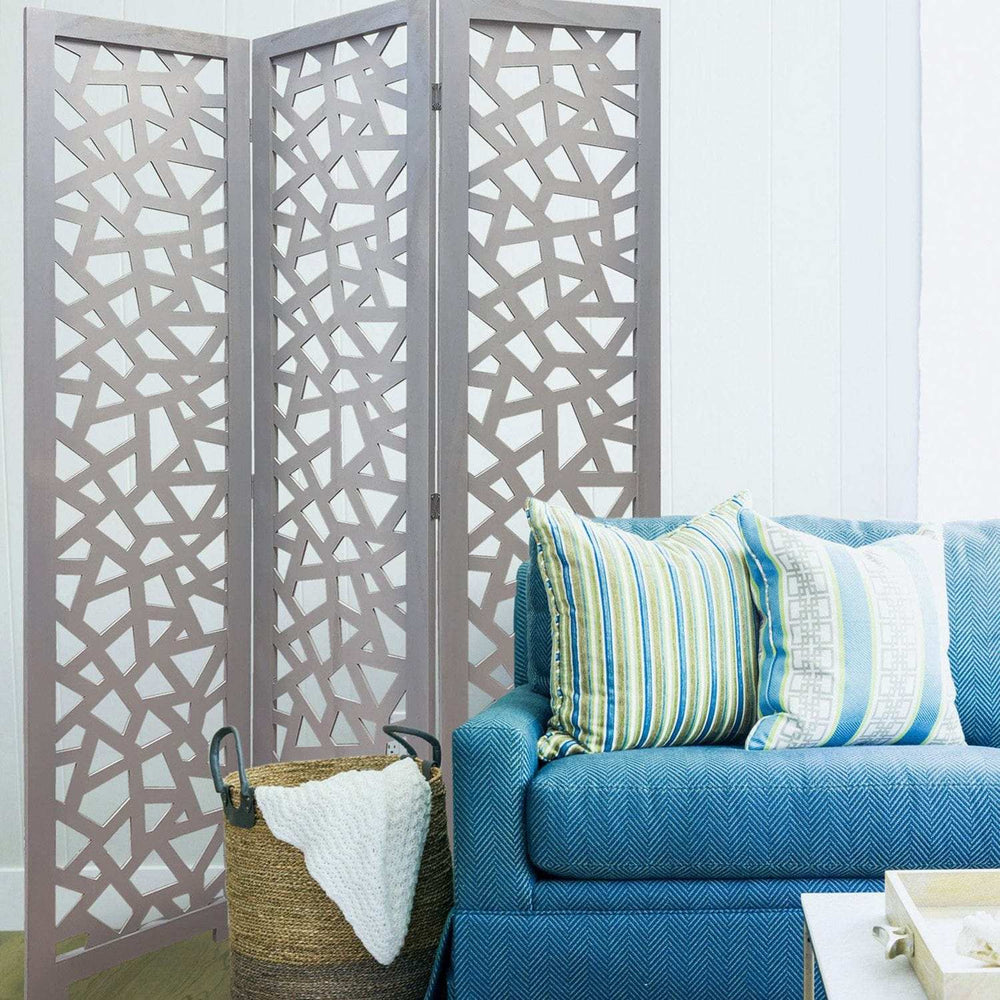 67 X 1.5 X 50 Gray Wood Screen - Homeroots - Flyclothing LLC