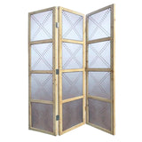 63 X 2 X 84 Silver Wood 3 Panel Screen - Homeroots - Flyclothing LLC