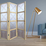 63 X 2 X 84 Silver Wood 3 Panel Screen - Homeroots - Flyclothing LLC