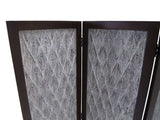 Versatile Dark Wood Three Panel Room Divider Screen - Homeroots - Flyclothing LLC