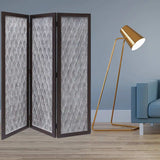 Versatile Dark Wood Three Panel Room Divider Screen - Homeroots - Flyclothing LLC
