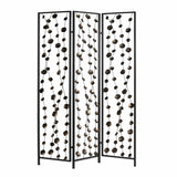 48 X 1 X 71 Gray And Bronze Metal Falling Blooms Screen - Homeroots - Flyclothing LLC